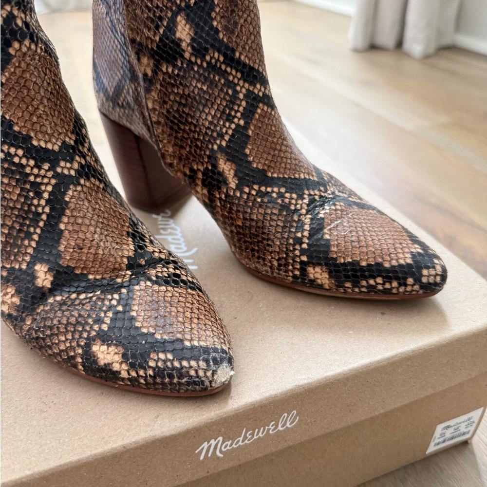 Madewell Fiona Boot in Snake Embossed Leather - Picture 2 of 8